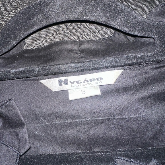 Vintage Nygard Collection Size 16 Bow Details Elegant Black Ruffled Women's Top - Picture 5 of 8